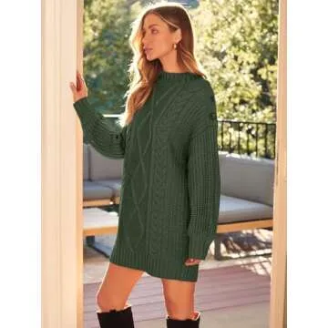 LILLUSORY Women's Oversized Crewneck Sweater Dress