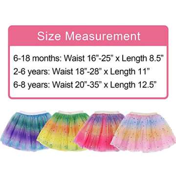 Simplicity Rainbow Tutu Dresses for Toddler Girls