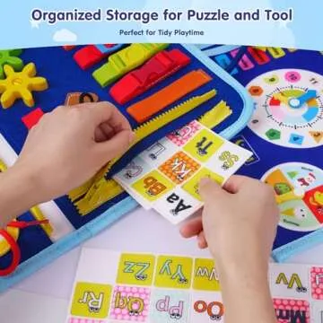 100-IN-1 Montessori Busy Board for Toddlers, Sensory Activities