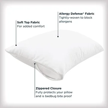 AllerEase King Pillow Protectors Set - Allergy Relief & Comfort