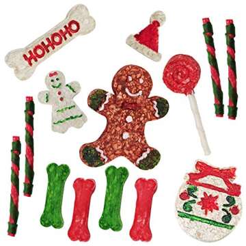 Festive MON2SUN Christmas Dog Rawhide Treats Stocking