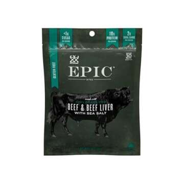 Epic Beef Liver Bites - Nutrient-Dense Snack Pack - 4x2.5oz