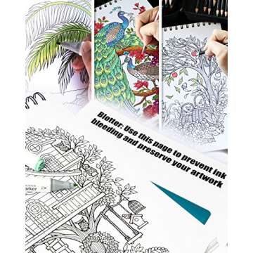 Blissful Scenes Adult Coloring Book with 50 Designs