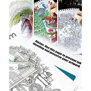 Blissful Scenes Adult Coloring Book with 50 Designs