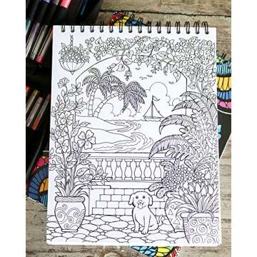 Blissful Scenes Adult Coloring Book with 50 Designs