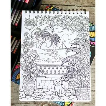 Blissful Scenes Adult Coloring Book with 50 Designs