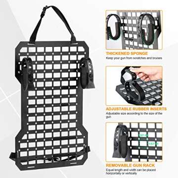 Molle Seat Back Organizer Molle Panel Gun Holder Gun Rack For Vehicles Tactical Truck Mount Panels(2...