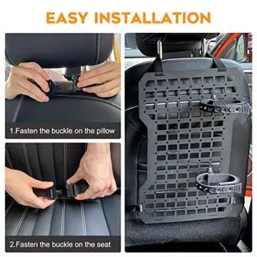 Molle Seat Back Organizer Molle Panel Gun Holder Gun Rack For Vehicles Tactical Truck Mount Panels(2 PCS)