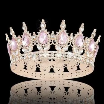 YOUlDIANZI Queen Crown Rhinestone Wedding Crowns and Tiaras for Women Costume Party Hair Accessories...