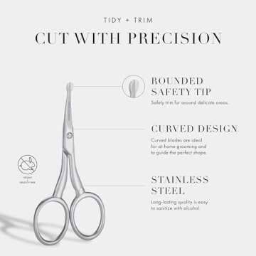 Tweezerman Pet Grooming Scissors, Stainless Steel Rounded Tip Trimming Shears for Dogs and Cats