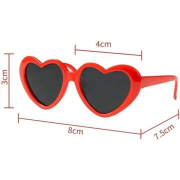 Pink Pet Heart Sunglasses Photos Props Cute Pet Dog Sunglasses Cat Glasses Sun Flower Glasses Pets Party Decor for Small Dogs Cat Accessories Cute Pet Dog Sunglasses