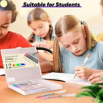 JIHEKJ Pens Gel Black Pens Gel Ink Pen Ballpoint Pens for Bullet Journaling Note Taking Writing Draw...