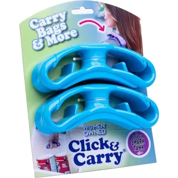 Click & Carry Grocery Bag Carrier - Plastic Bag Organizer and Holder for Easy Shopping - As Seen on ...