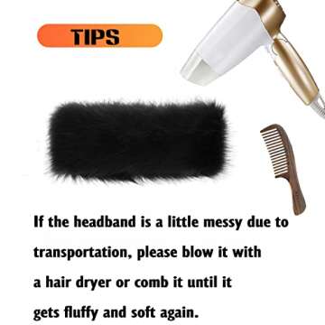 Fancylovesotio Faux Fur Headband and Arm Warmers Set