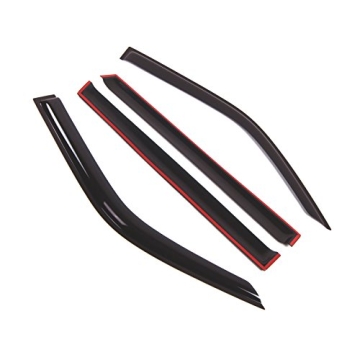 Tuningpros Window Visor 1997-2004 Mitsubishi Montero Sport, Dark Smoke Rain Guards Set