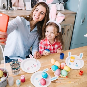 Cheerland Bunny Paper Plates for Easter and Spring Celebrations