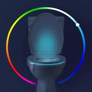Witshine Toilet Night Light 2 Pack - 16 Color Changing Motion Sensor Activated LED Bowl Nightlight f...
