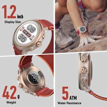 COROS APEX 2 GPS Outdoor Watch, 1.2" Sapphire Screen, 14 Days/40 Hours Battery Life, 5 Satellite Systems, Offline Maps, Heart Rate Monitor, Music, Triathlon, Multisport, Training Plan and Workout-Grey