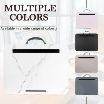 White Marble Lap Desk - Portable & Comfortable for Laptops