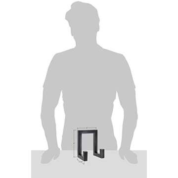 Red Co. 8” Tall Industrial-Style Metal Photo Frame Holder & Plate Display Stand Easel, Matte Black