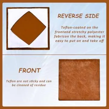 KELEYU 2 Pcs Wrap Cover for Heat Press Platen 15x15 Inch,Non-Stick High Temperature Reusable Teflon Heat Press Platen Wrap Cover,Protecting Sublimation Heat Press Plate from Residue,inks and Scratches