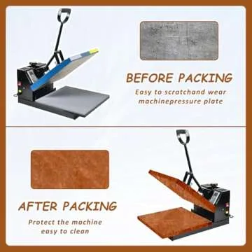 KELEYU 2 Pcs Wrap Cover for Heat Press Platen 15x15 Inch,Non-Stick High Temperature Reusable Teflon Heat Press Platen Wrap Cover,Protecting Sublimation Heat Press Plate from Residue,inks and Scratches