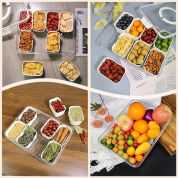 Rycid 8 Compartment Portable Snack Box - Perfect for Travel