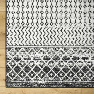 Livabliss Chester Boho Area Rug 6'7" x 9' Black