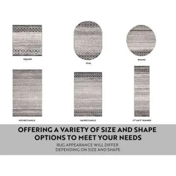 Livabliss Chester Boho Area Rug 6'7" x 9' Black