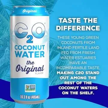 C2O Coconut Water - Original Flavor for Natural Hydration