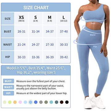 Sportneer Women's Stylish Workout Set | 2 Piece Ribbed Fashion