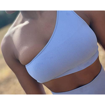 Sportneer Women's Stylish Workout Set | 2 Piece Ribbed Fashion