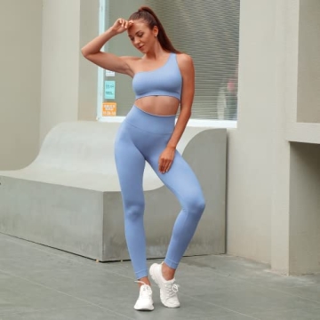 Sportneer Women's Stylish Workout Set | 2 Piece Ribbed Fashion