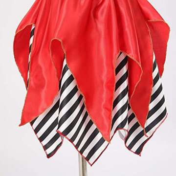 Wizland Girls Pirate Costume for Age 7-8 Perfect for Dress Up