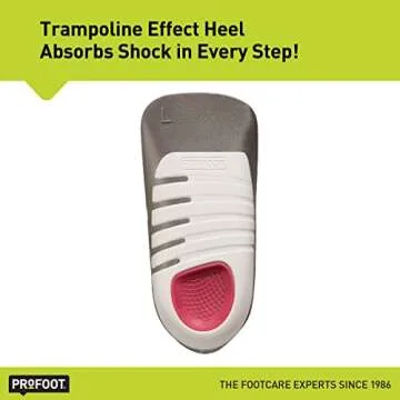 PROFOOT,Flat Fix Orthotic,Women's 6-10,1 Pair,Orthotic Insoles for Flat Feet and Low Arches,Inserts Help Support Arch and Heel,Lightweight,Absorbs Shock to Help Reduce Foot,Leg,Hip,Back Pain