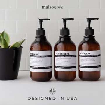 MaisoNovo Waterproof Labels for Bottles Vintage Design - 6pc Mix Pack