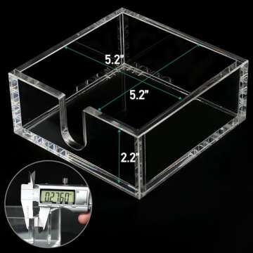 LotFancy Acrylic Napkin Holder for Home and Parties
