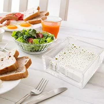 LotFancy Acrylic Napkin Holder for Home and Parties