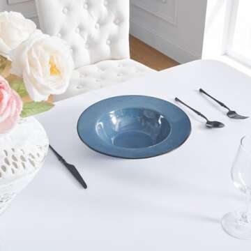 Hstbgdlk WHITE-4FT Tablecloth - Elegant Water Resistant Table Cover for Any Event