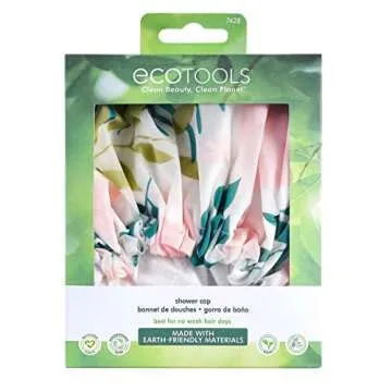 EcoTools Shower Cap, Organic Cotton Lining, Perfect For No-Wash Days, Fits All Head Sizes & All Hair...