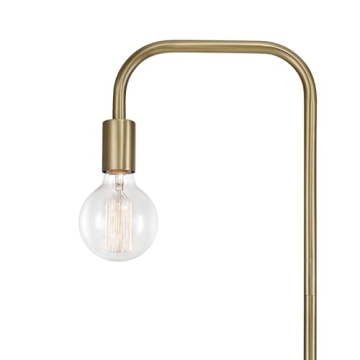 Globe Electric 67068 Holden 70" Floor Lamp, Matte Brass, in-Line On/Off Foot Switch