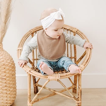 Muslin Baby Bibs - 8 Pack for Boys & Girls