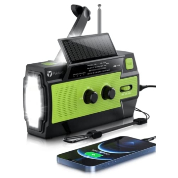 4000mAh Emergency Radio with Solar & Hand Crank Features