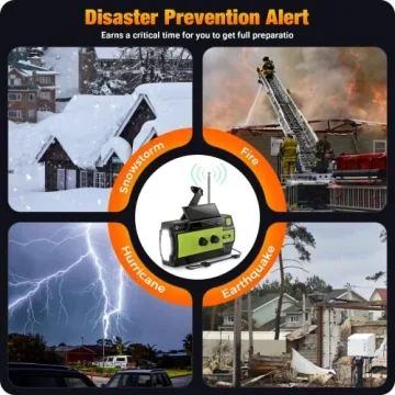 4000mAh Emergency Radio with Solar & Hand Crank Features