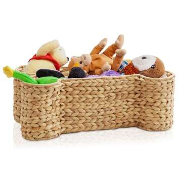 Casafield Dog Bone Storage Basket - Eco-Friendly Organizer
