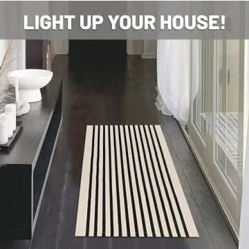 IOHOUZE Black Beige Striped Rug -2'x3' Front Door Rugs Outdoor, Small Washable Area Rug for Front Porch, Spring Summer Welcome Mats Outdoor Indoor, Doormat for Entryway Porch Entrance