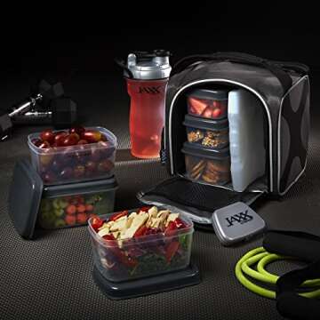 Fit & Fresh Jaxx Fit Pack Meal Prep Bag, Standard, Silver