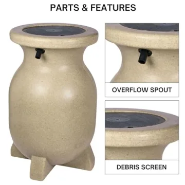Koolatron 55 Gallon Stylish Sandstone Rain Barrel
