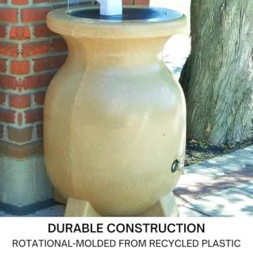 Koolatron 55 Gallon Stylish Sandstone Rain Barrel