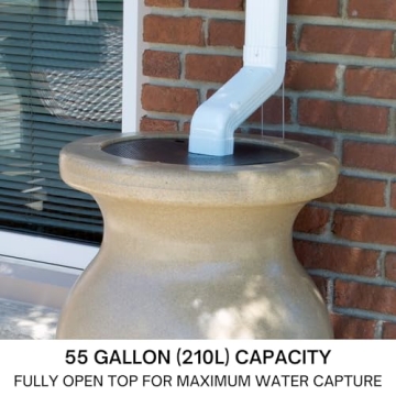 Koolatron 55 Gallon Stylish Sandstone Rain Barrel